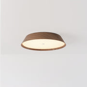 Plafón de techo ACB Cora Madera Nogal y Negro Texturado Ø42cm P4015170WAL