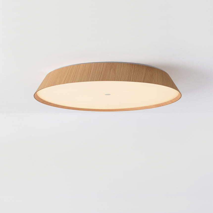 Plafón de techo ACB Cora Madera Haya y Blanco Texturado Ø61cm P4015270OAK