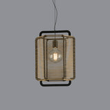 ACB Corda Lámpara de techo colgante 3901/35 Negro Texturado/Arena, LED E27 15W, C39013NAR