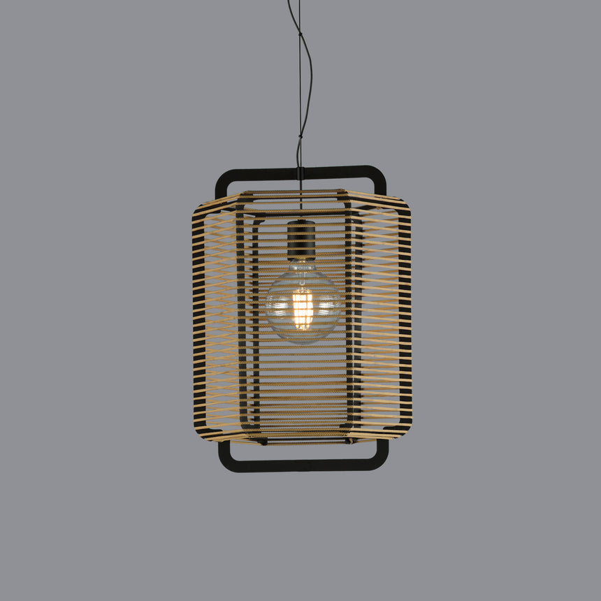 ACB Corda Lámpara de techo colgante 3901/35 Negro Texturado/Arena, LED E27 15W, C39013NAR