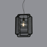 ACB Corda Lámpara de techo colgante 3901/35 Negro Texturado/Negro, LED E27 15W, C39013NN