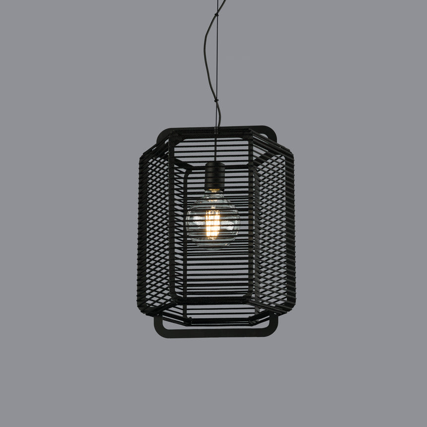 ACB Corda Lámpara de techo colgante 3901/35 Negro Texturado/Negro, LED E27 15W, C39013NN