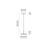 Lámpara de techo colgante ACB Corvus blanco texturado Ø20cm C3945102B - imagen 3