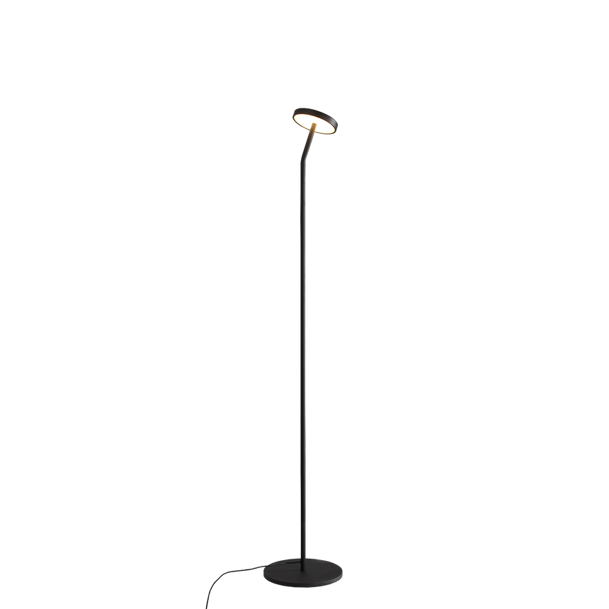 ACB Corvus Lámpara de pie 3945 Negro Texturado, LED 7.5W 3000K 675lm, CRI90 I, LED integrado, Interruptor de cable H3945000N