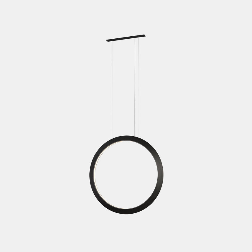 LedsC4 Lámpara de techo colgante Circular Vertical Side Ø600 Surface LED 38 Blanco Cálido - 3000K Dali CP4A-00W9AZDUEF