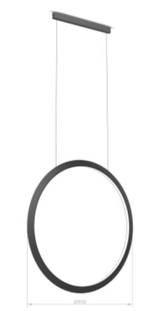LedsC4 Lámpara de techo colgante Circular Vertical Side Ø1200 Surface LED 70 Blanco Cálido - 3000K Dal CP4B-00W9AZDUEF