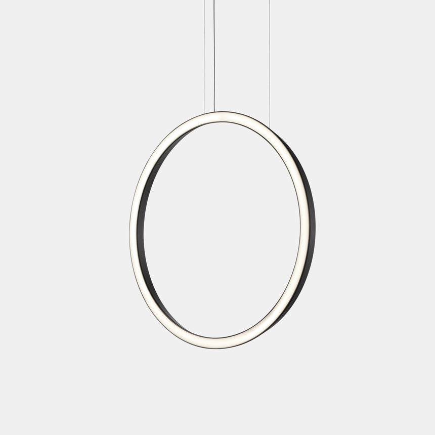 LedsC4 Lámpara de techo colgante Circular Vertical Side Ø600 Recessed LED 38 Blanco Neutro - 4000K On-O CP5A-00X9AZOU05