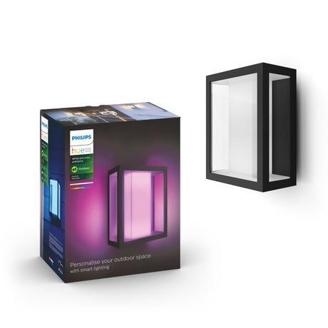 Philips Hue White and Color Ambiance Aplique de pared Impress negro RGBW 16W IP44 1743030P7