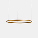 LedsC4 Lámpara de techo colgante Circular Downward Ø1200 Surface LED 70 Blanco Cálido - 3000K 0-10V Or CS4B-00W9AZRUEF