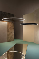 LedsC4 Lámpara de techo colgante Circular Downward Ø2000 Surface LED 128.5 Blanco Cálido - 3000K 0-10V CS4C-00W9AZRU14