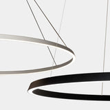 LedsC4 Lámpara de techo colgante Circular Downward Ø2000 Surface LED 128.5 Blanco Cálido - 3000K 0-10V CS4C-00W9AZRU14