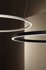 LedsC4 Lámpara de techo colgante Circular Downward Ø2000 Surface LED 128.5 Blanco Cálido - 3000K 0-10V CS4C-00W9AZRU14