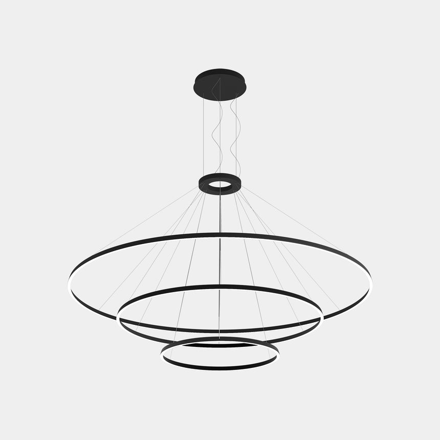 LedsC4 Lámpara de techo colgante Circular Downward 3 Rings (Ø3000 Ø2000 Ø1200) LED 331.1 Blanco Cáli CS4G-00V9AZOU05