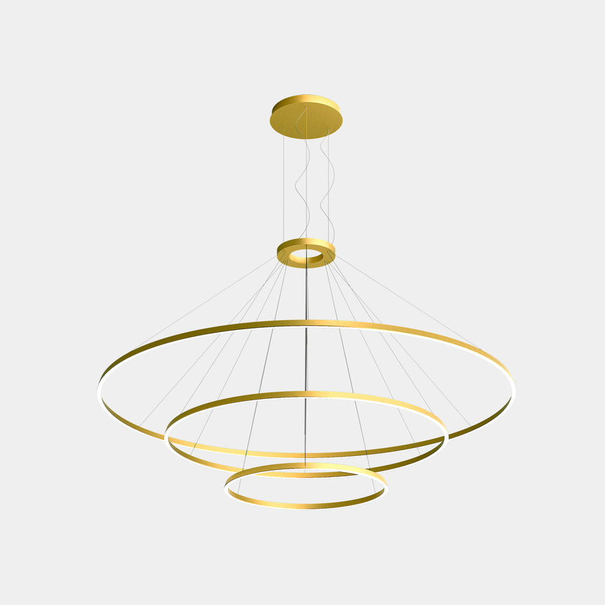 LedsC4 Lámpara de techo colgante Circular Downward 3 Rings (Ø3000 Ø2000 Ø1200) LED 331.1 Blanco Cáli CS4G-00V9AZOUEF