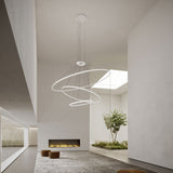 LedsC4 Lámpara de techo colgante Circular Downward 3 Rings (Ø2000 Ø1200 Ø600) LED 227.5 Blanco Cálid CS4H-00A9AZOU14