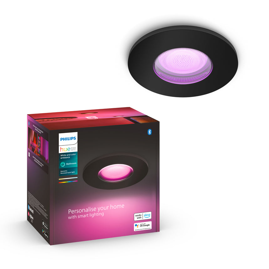 Philips Hue White and Color Ambiance Foco Xamento negro RGBW 4,2W IP44 400lm 8720169320833