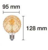 EB BOMBILLA DECORATIVA FILAMENTO LED GLOBO AMBAR E27 6W 2700K 360º 230V