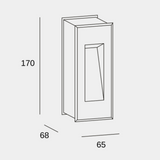 LedsC4 MICENAS 05912834T2 Aplique 1 luz empotrar de pared gris