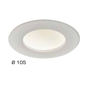Incolamp Downlight LED aluminio blanco cóncavo 8W 4000K Ø10,5cm 2044-N