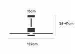 Ventilador de techo con luz Sulion Nova 152cm LED negro y madera oscura motor DC CCT 2249094
