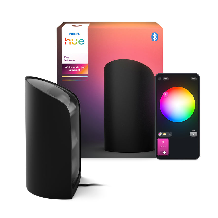 Philips Hue White and Color Ambiance Lámpara de mesa Play Wall washer negro RGBW 20W 8720169339712