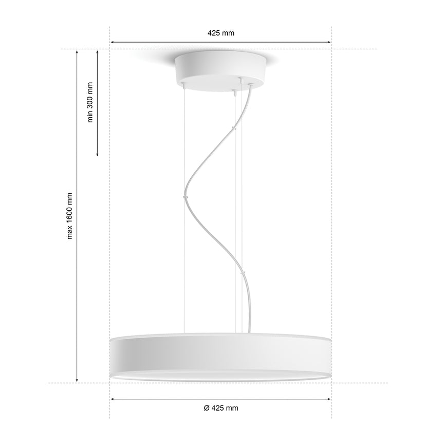 Philips Hue Lámpara colgante Enrave blanco White Ambiance 34W 4116231P6 4300lm - imagen 9