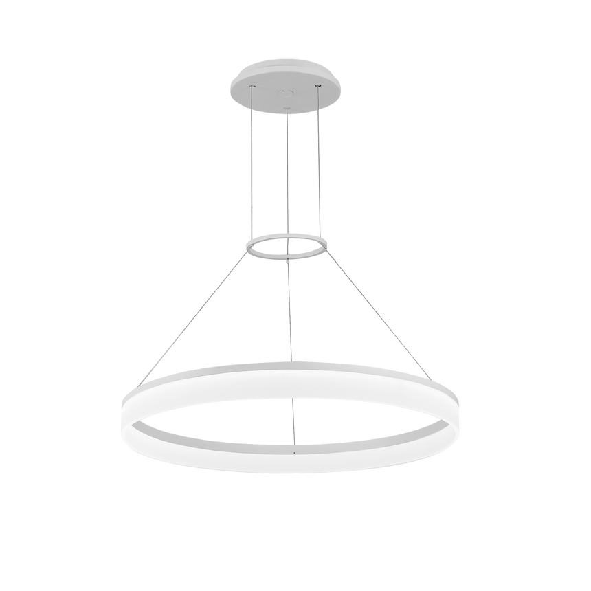 Lámpara de techo colgante LedsC4 Circ Round LED blanco matizado 3000K Ø60cm 00-0641-BW-M3