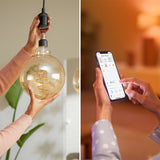 Bombilla de filamento Philips WiZ ámbar G200 6W E27 390lm 372160