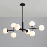 ACB Doris Lámpara de techo colgante opal/negro LED G9 8x C382082N