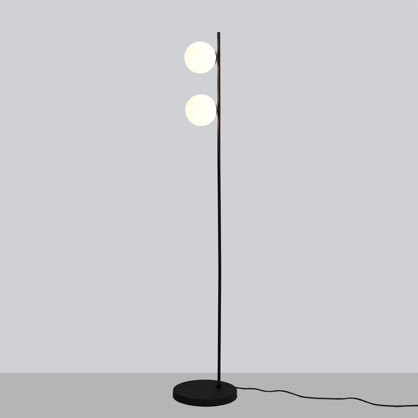 ACB Doris Lámpara de pie 3820 Opal/Negro Texturado, LED G9 2x7W, I H3820180N