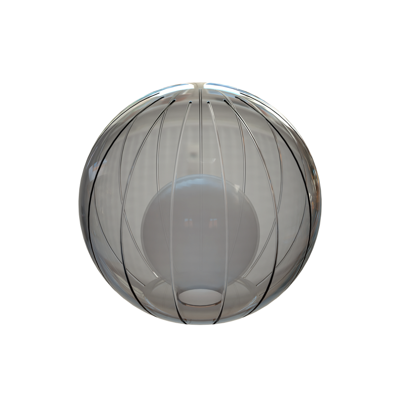 Pantalla tulipa ACB Doris cristal fumé Ø12cm K0014040FU
