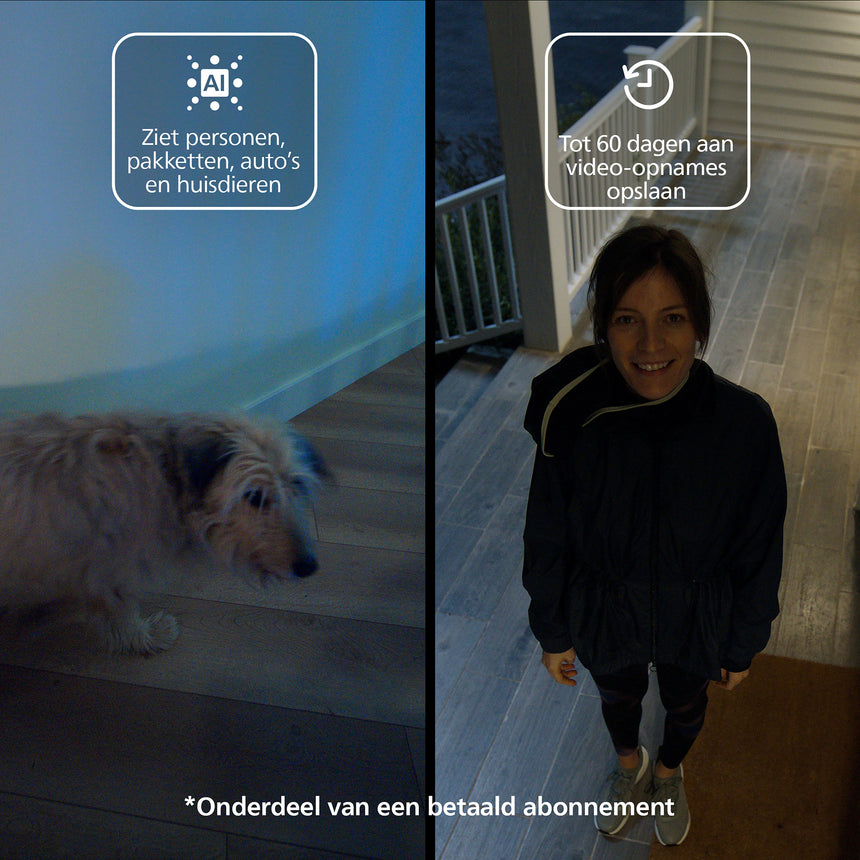 Philips Hue Security Cámara inteligente con proyector Secure negro 9W IP65 8720169