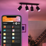 Philips Hue White and Color Ambiance Foco Fugato negro RGBW 4,2W 1600lm 8720169319394 - imagen 3