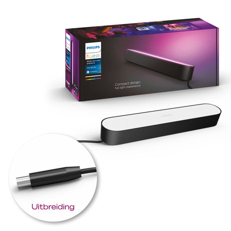 Philips Hue White and Color Ambiance Lámpara de mesa Play negro RGBW 7W 7820330P7 530lm