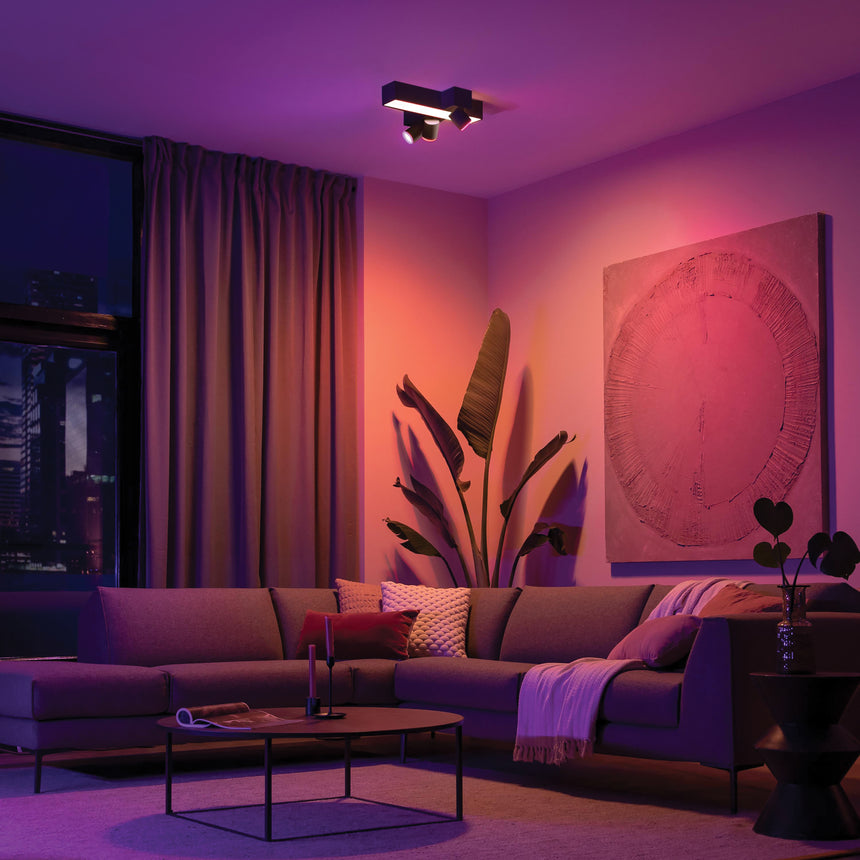 Philips Hue White and Color Ambiance Foco Centris negro RGBW 25W 2960lm 8720169318670
