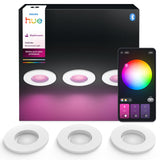 Philips Hue White and Color Ambiance Empotrable Xamento blanco RGBW 4,2W IP44 (3 uds) 8721103072900