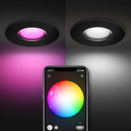 Philips Hue White and Color Ambiance RGBW Empotrable Xamento negro RGBW 6W IP44 (3 uds) 8719514452190 - imagen 3