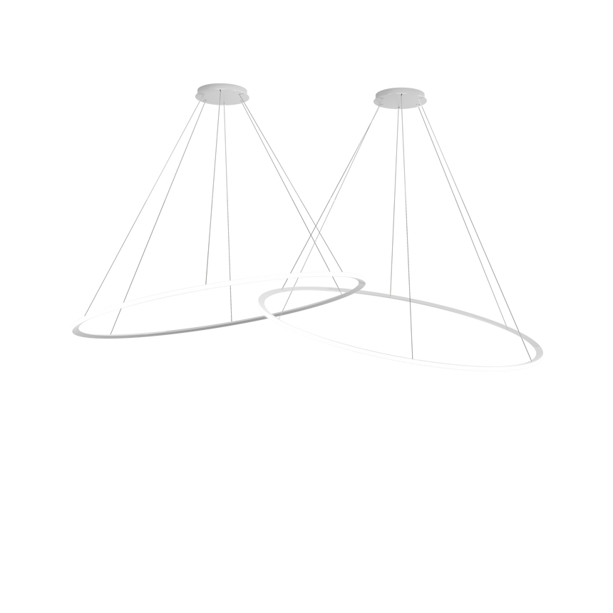 Lámpara de techo colgante LedsC4 Circular Outward 2 Rings Horitzontal grande CF4P-00V9AZDU05
