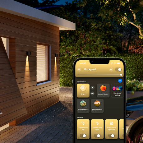 Philips Hue White and Color Ambiance Aplique de pared Resonate negro RGBW 8W IP44 871951446677700 - imagen 5