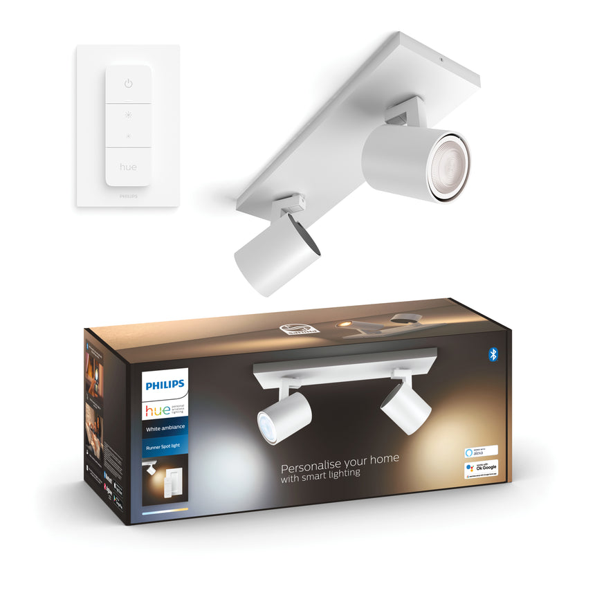 Philips Hue Foco 2 luces Runner blanco White Ambiance 5W 6500K 350lm 33814200