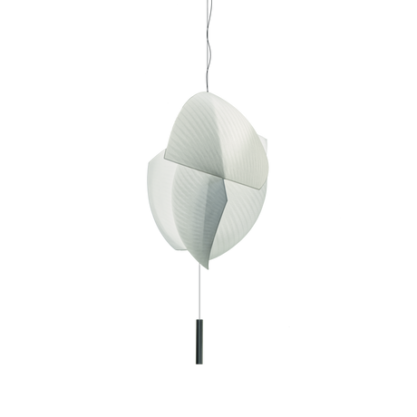 Lámpara de techo colgante LedsC4 Voiles Big Recessed LED acero papel japonés 55W 00-B997-21-14