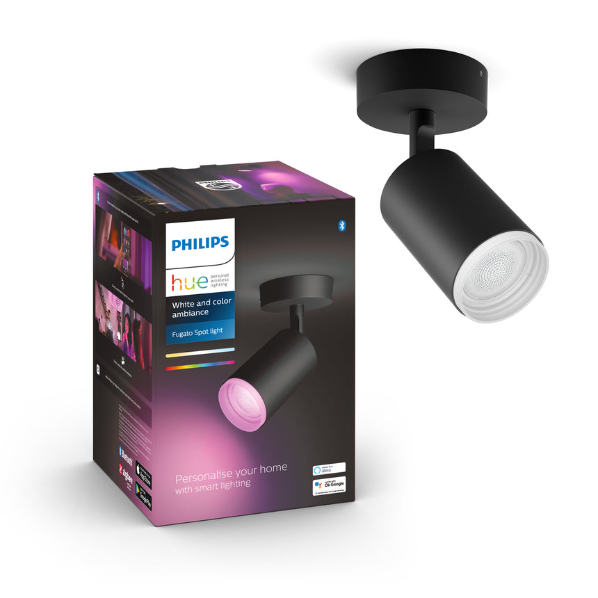 Philips Hue White and Color Ambiance Foco Fugato negro RGBW 4,2W 400lm 8720169319639