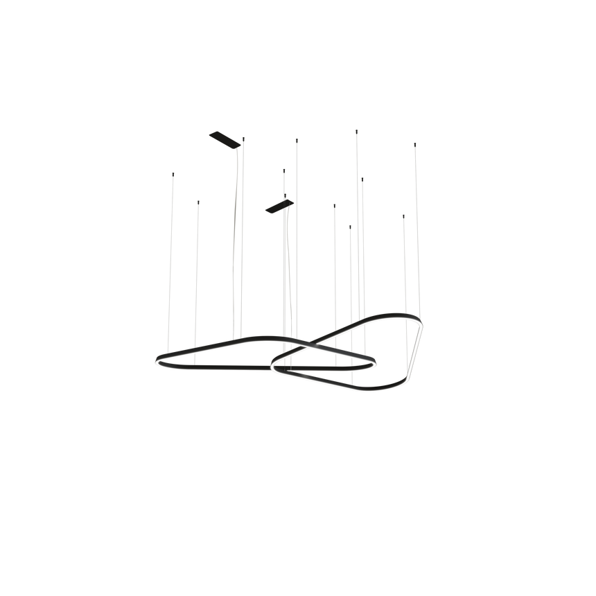 Lámpara de techo colgante LedsC4 Geometric Triangular Recessed Double grande TS5S-00V9AZDU05
