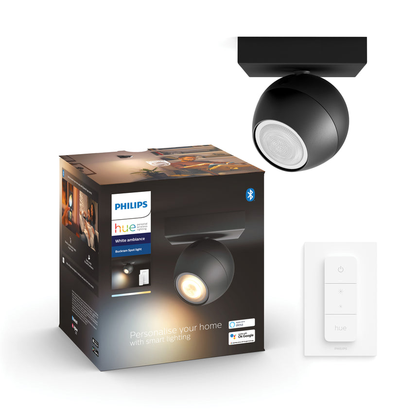 Philips Hue Foco Buckram negro White Ambiance 5W 871951433924800 350lm