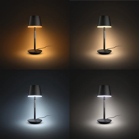 Philips Hue White and Color Ambiance Lámpara de mesa Go negro RGBW 6W IP54 871951440459500 - imagen 7