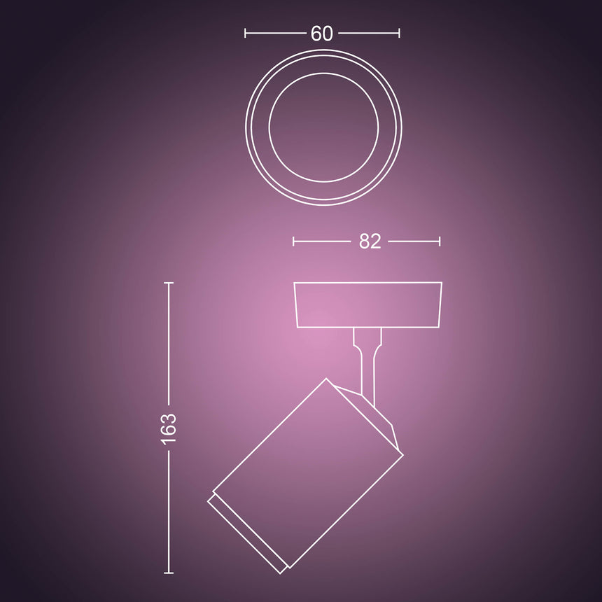 Philips Hue White and Color Ambiance Foco Fugato blanco RGBW 4,2W 400lm 8720169319691 - imagen 9