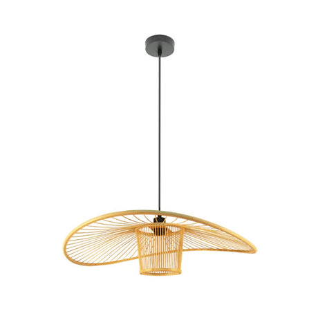 Fabrilamp Dylan Lámpara colgante de bambú negro y natural 60 cm 222096086