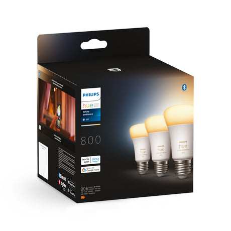 Philips Hue Bombilla 3 luces White Ambiance E27 9W 871951432826600 806lm - imagen 9