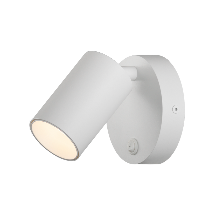 ACB Gina Aplique 16/3874 Blanco texturado, LED GU10 8W, I, Orientable, Con interruptor A38741B