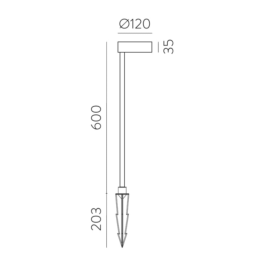 ACB Skat Baliza 2075 Antracita Texturado, LED 7W 3000K 340lm, CRI90 IP65, LED integrado H2075000GR